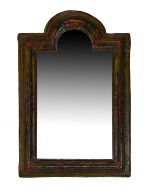 Early C18th Painted Small Painted Mirror
