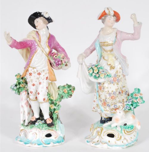 Pair of C19th Figures in the Manner of Bow/ Chelsea