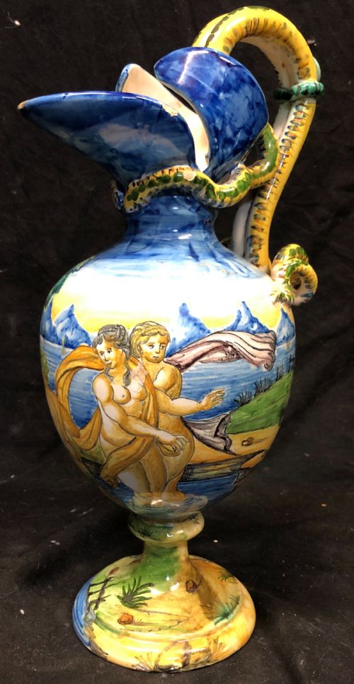 C19th Maiolica Ewer