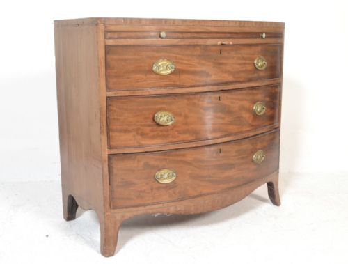 Georgian Mahogany Batchelors Bow Front Chest