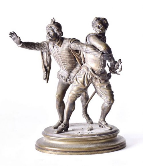 Bronze Group After Emile Coriolan Hippolyte Guillemin (1841-1907) Frenchmodelled as a Scene of Two Gamblers