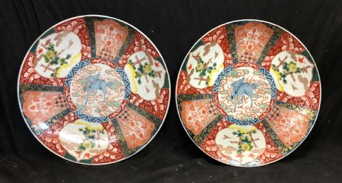 C19th Pair of Japanese Imari Chargers