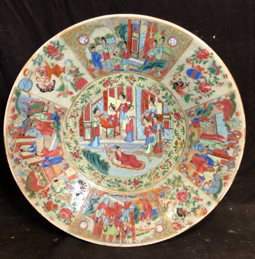 Large Chinese Famille Rose Medallion Charger 41 Cms