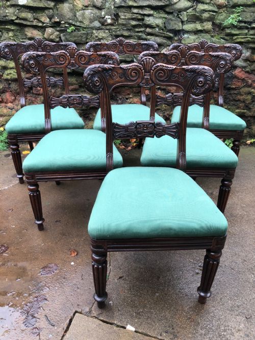 Set of Six William IV Rosewood Chairs