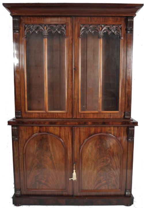 C19th Large Library Bookcase Cabinet