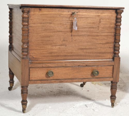 C19th Mahogany Canterbury of Unusual Closed Box Construction