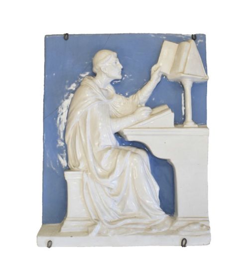 Antique Cantagalli Italian Faience Wall Plaque Depicting Savoranola