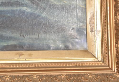 A LARGE C19TH OIL ON CANVASS OF A STEAMER SHIP - ADDITIONAL PHOTO 2