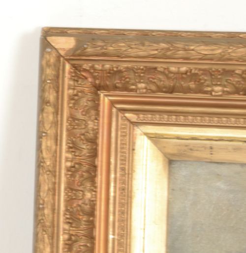 A LARGE C19TH OIL ON CANVASS OF A STEAMER SHIP - ADDITIONAL PHOTO 3