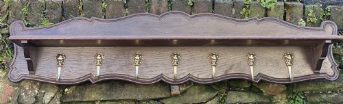 Wall Mounted Set of Coat Hooks and Shelf
