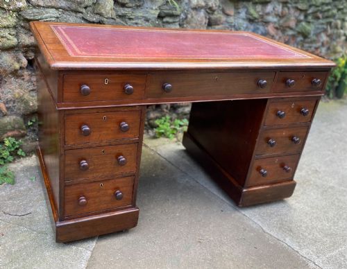 C19th Pedestal Desk