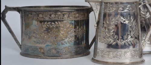 fig 1. A good Elkington & Co four piece tea service
