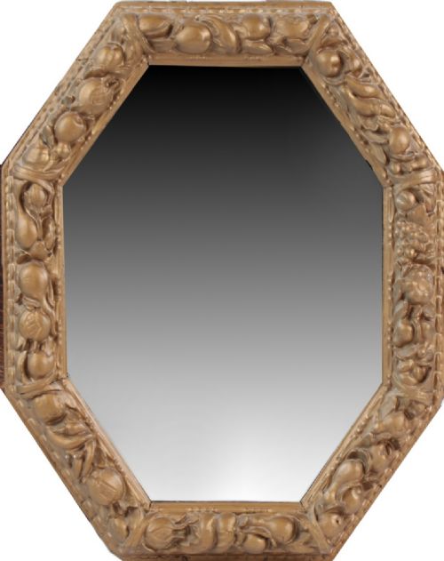 C18th Carved Gilt Painted Mirror