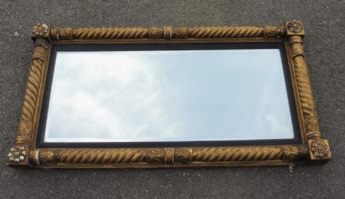 A Regency Carved Giltwood Pier/ Overmantel Mirror