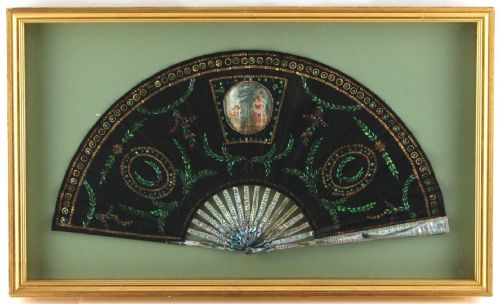 Decorative C19th/ Early C20th Fan in Case