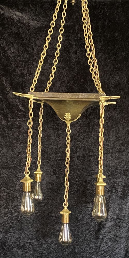 Pair of Arts and Crafts S Style Chandeliers C1900