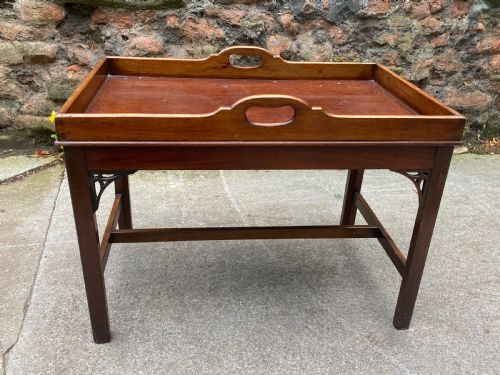 C19th Butlers Tray on Table Stand