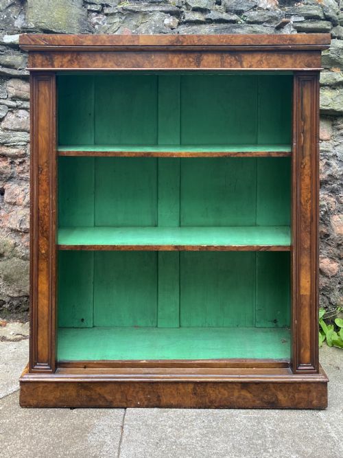 C19th Burr Walnut Small Bookcase