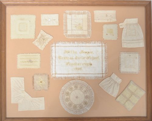 C19th Sampler of Samples of Hilda Rogers Central Girls School Scarborough