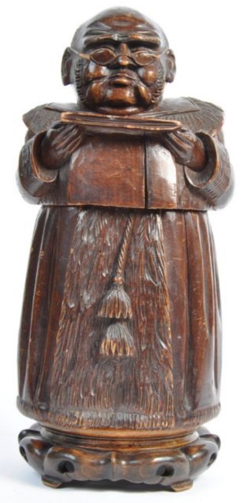 C19th Hand Carved Black Forest Style Tobacco Pot