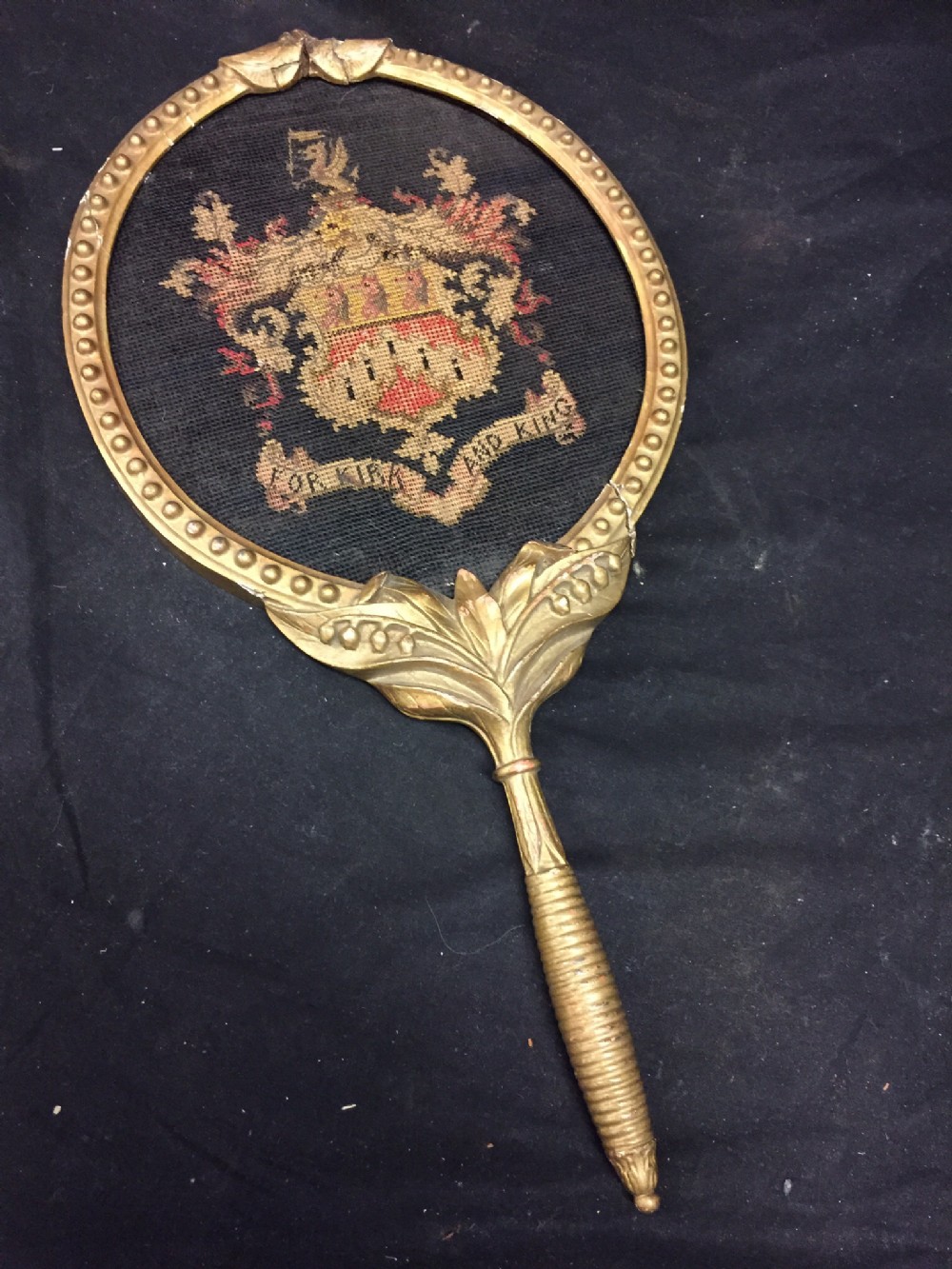 C18th hand held face screen, Jacobite connections 