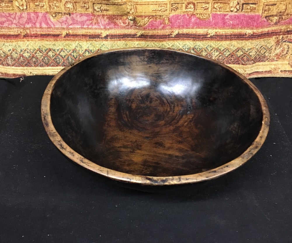 C18th Sycamour turned bowl treen