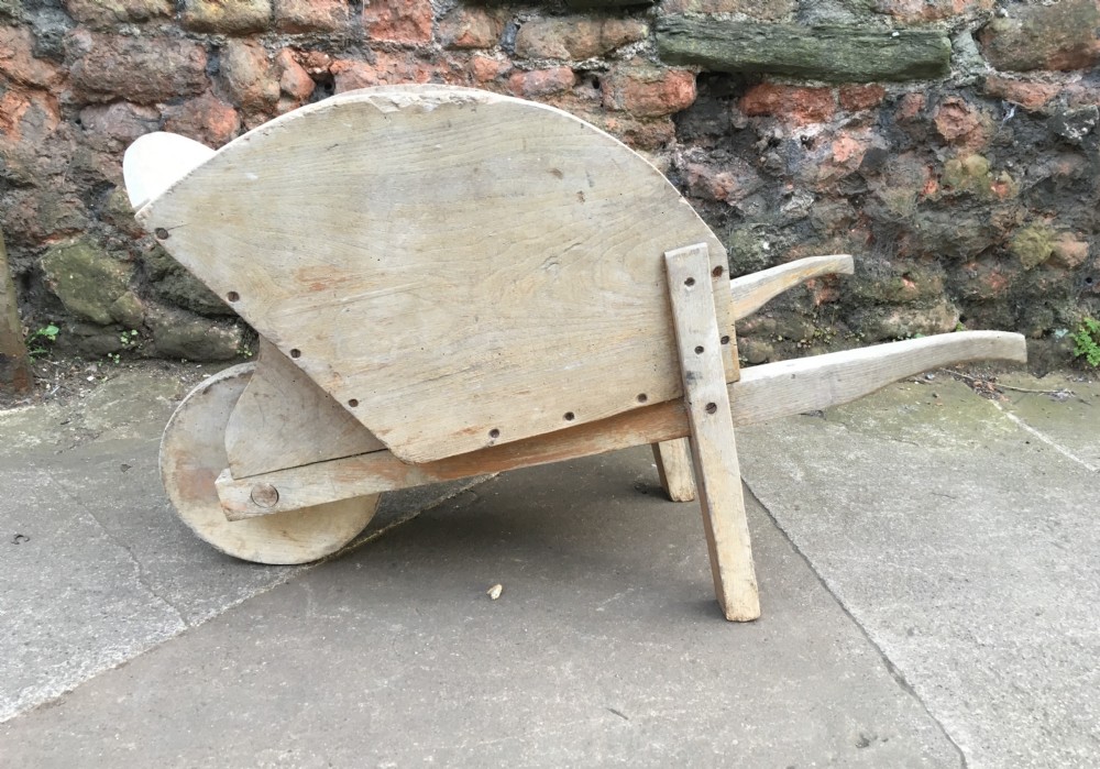 C19th Elm Childs Wheel  Barrow