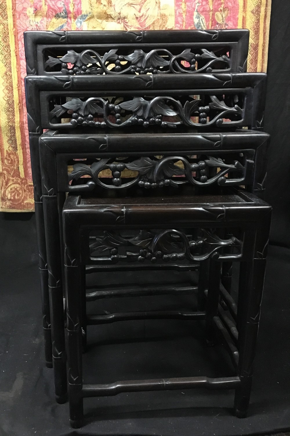 Early C20th Chinese nest of hardwood tables