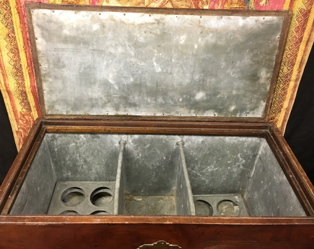 C19th  CAMPAIGN WINE COOLER BOOTLE STORAGE BOX