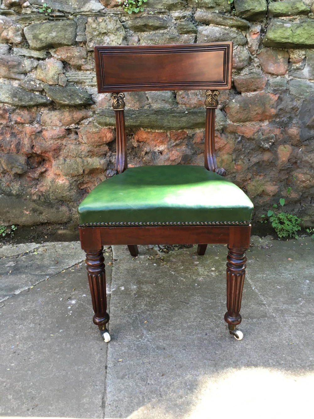 C19th desk chair in the manner of gillows
