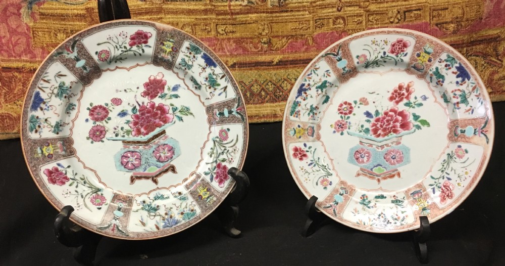 C18th pair of Chinese plates