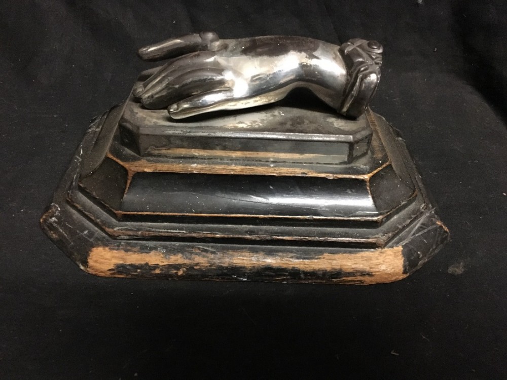 C19th bronze model of a ladies  hand 
