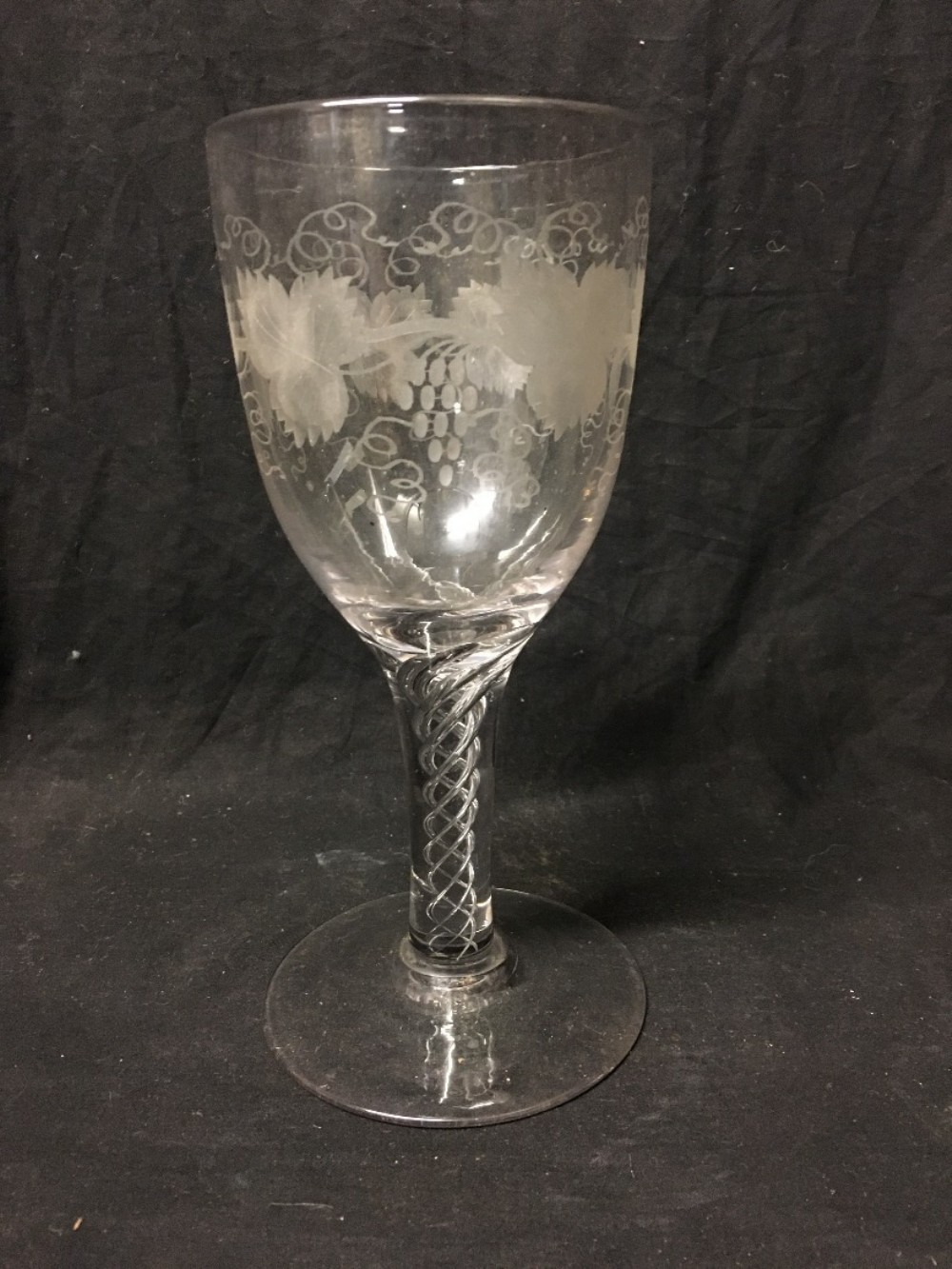 Georgian large oversized wine glass 10 inches in height