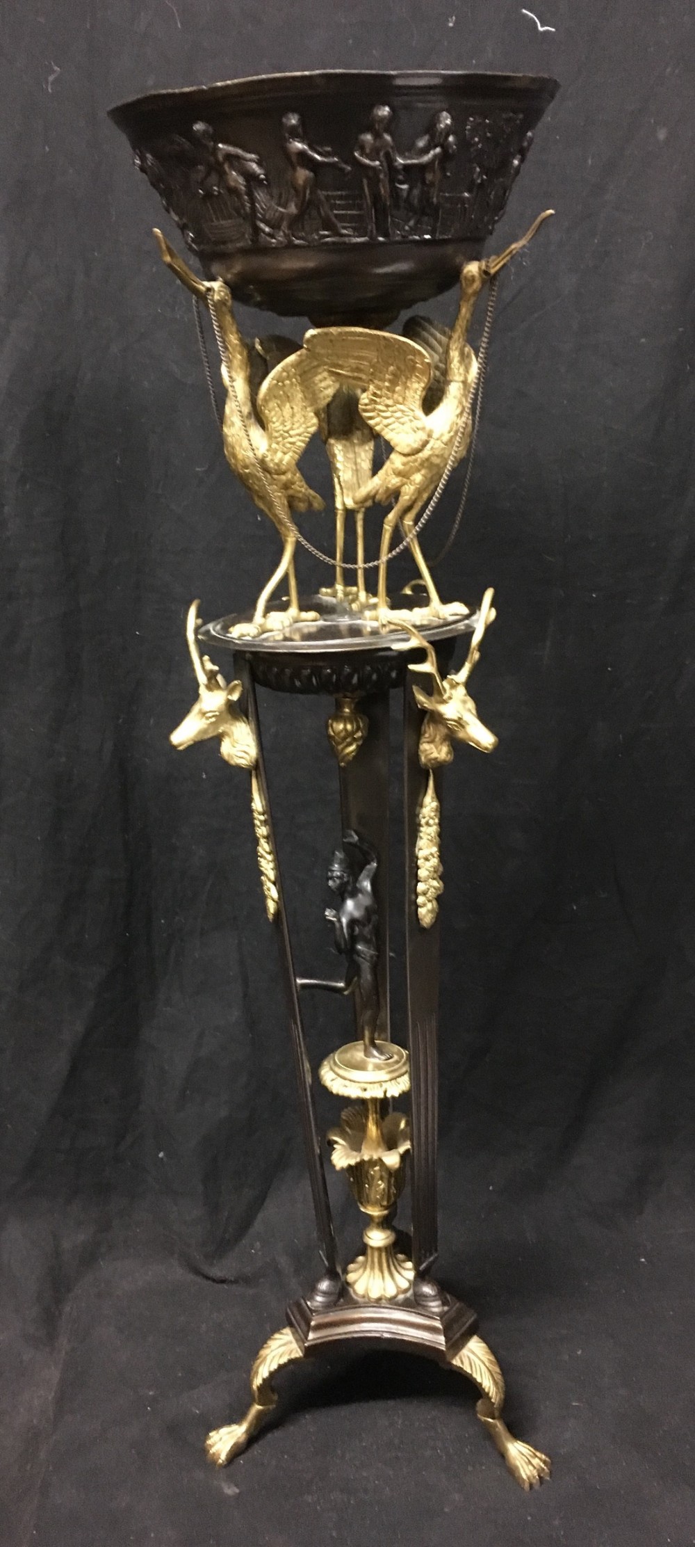 C19th bronze and ormulo classical centrepiece.