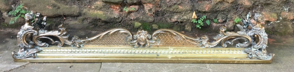 Quality C19th Brass and bronze fender 