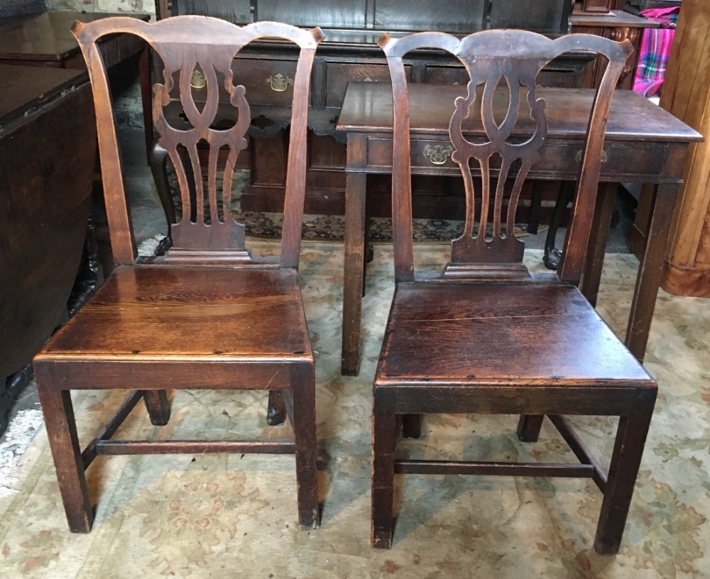 Pair of Elm country chairs