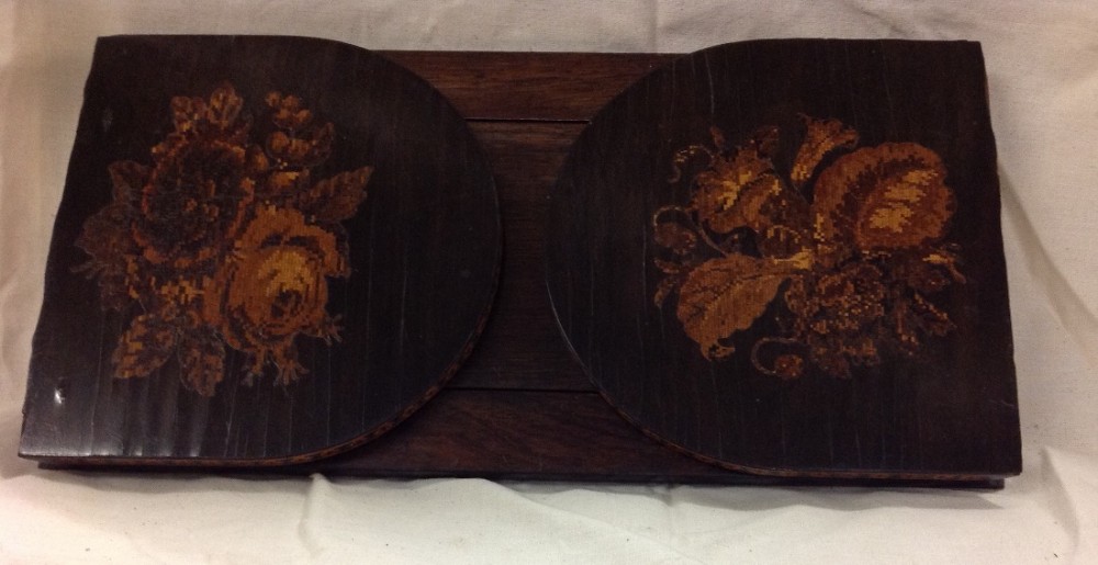C19th tunbridgeware bookslide