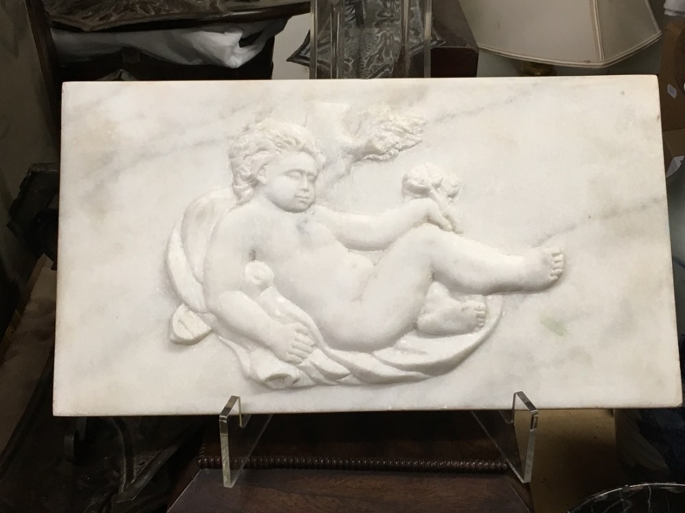 C19th marble plaque 