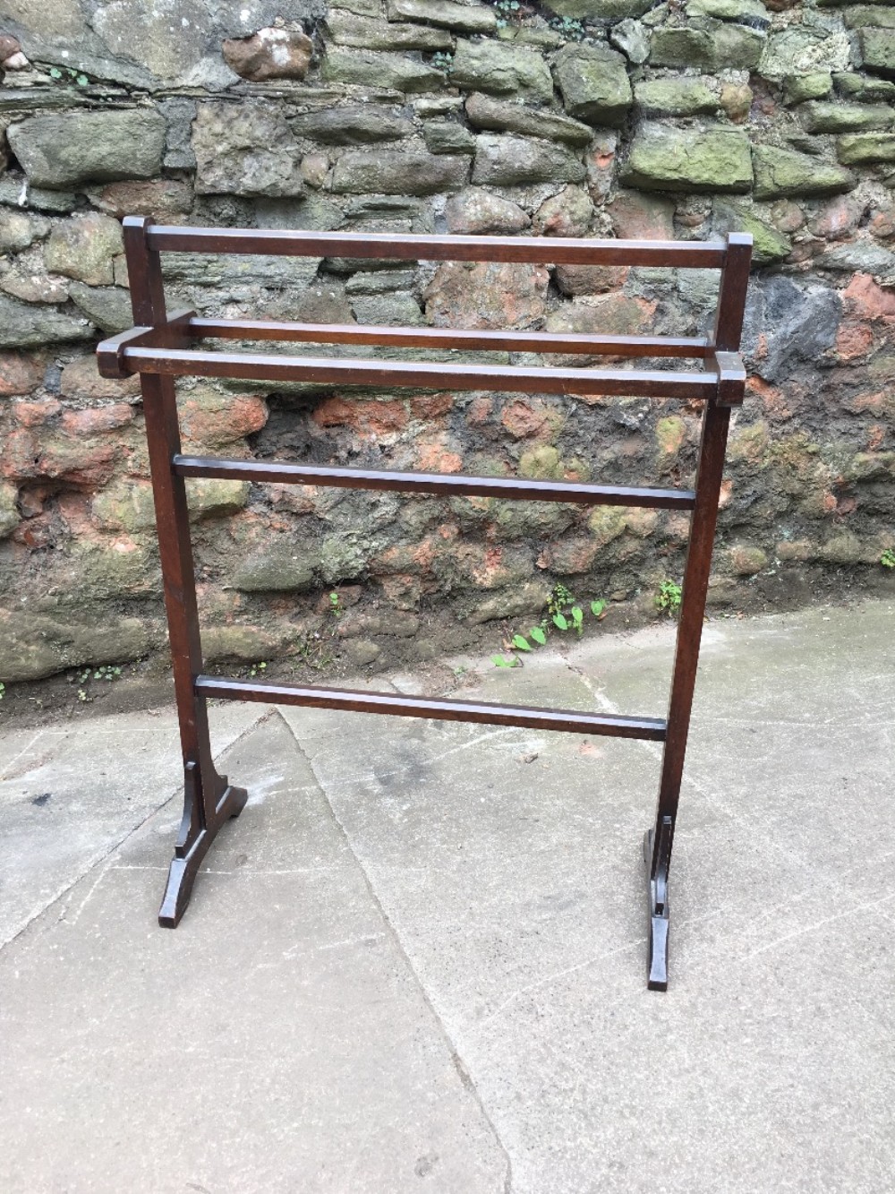 C19th mahogany  towel rail