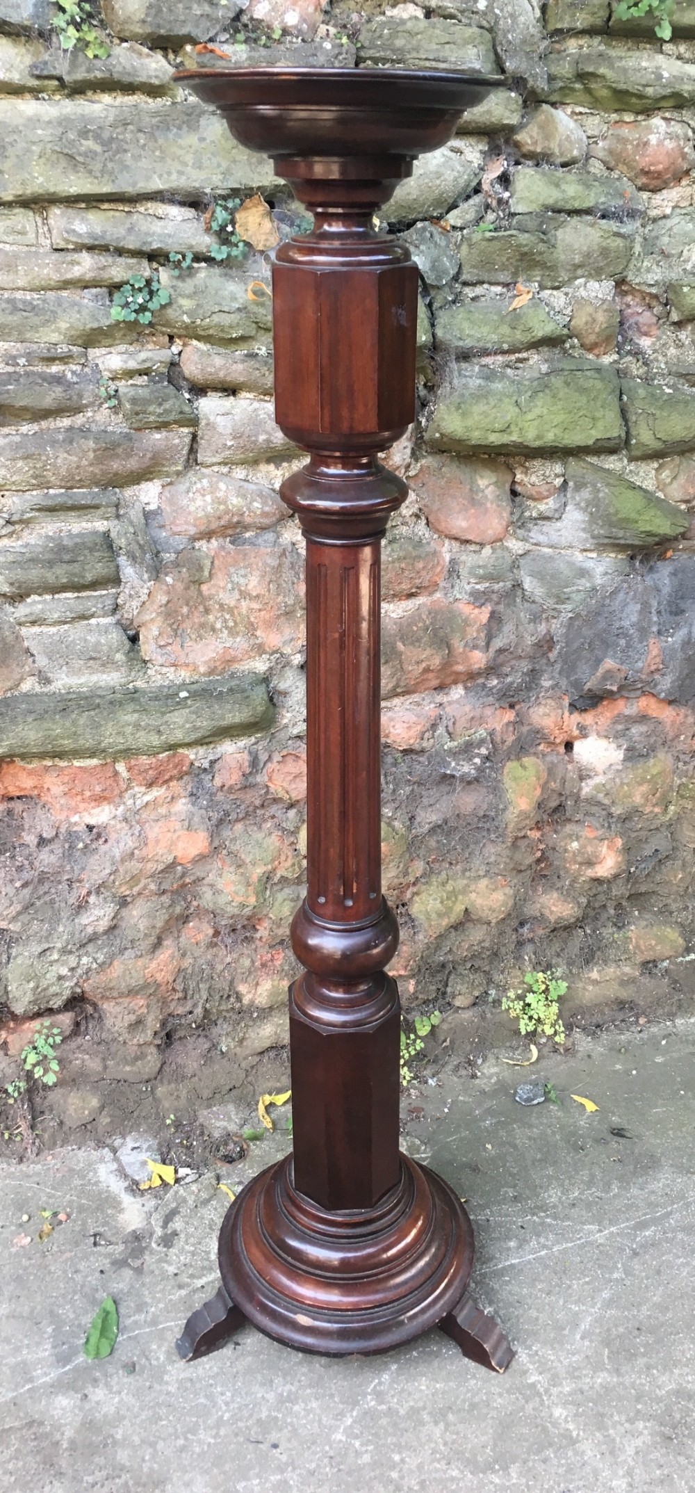 C19th mahogany torchere stand