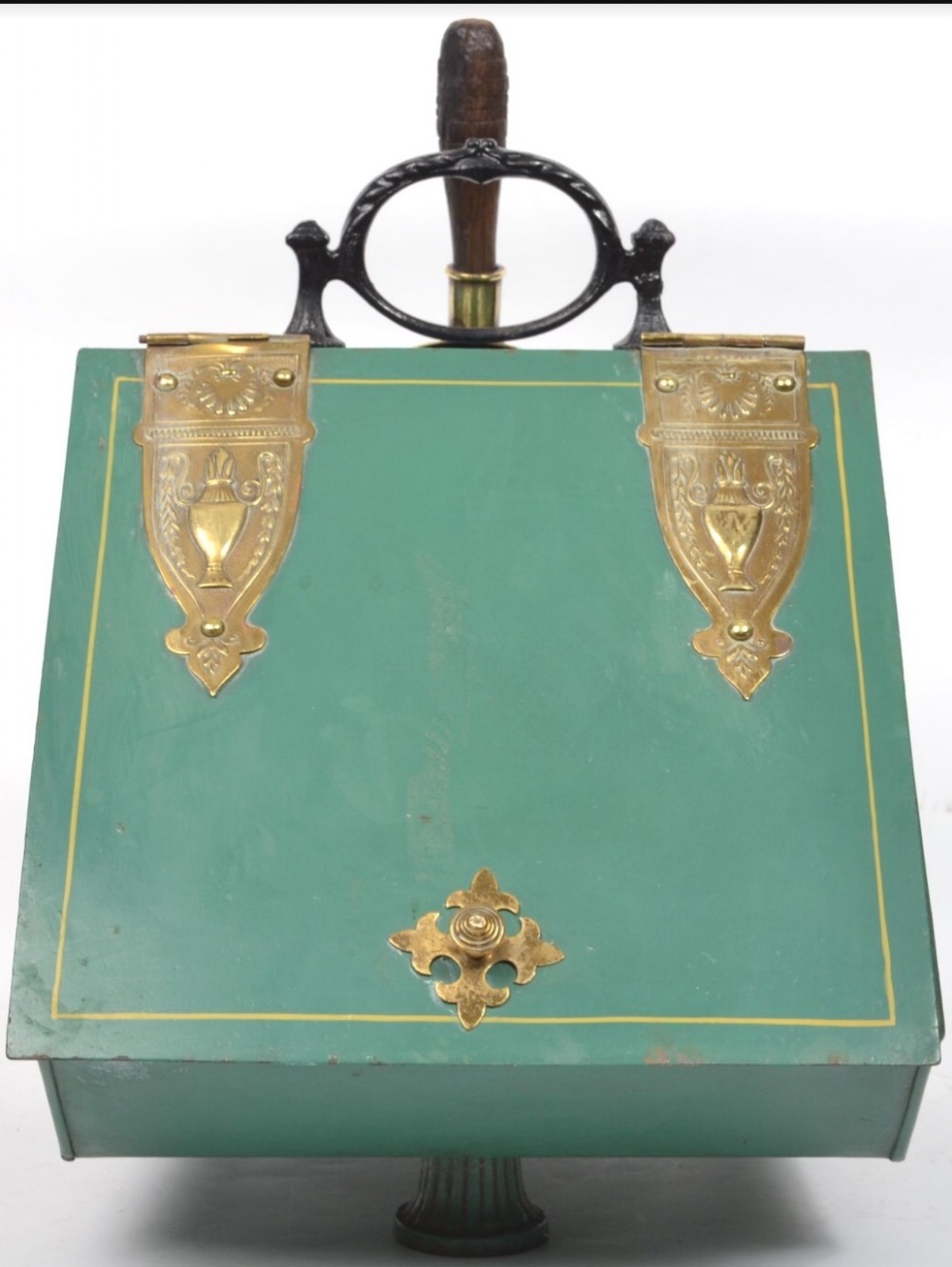 C19th painted steel coal box
