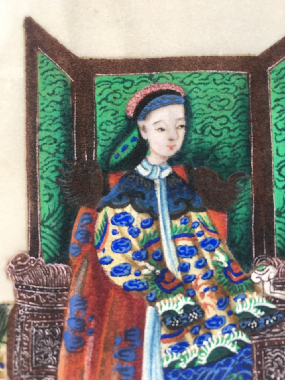 A Chinese  painting on pith paper View II