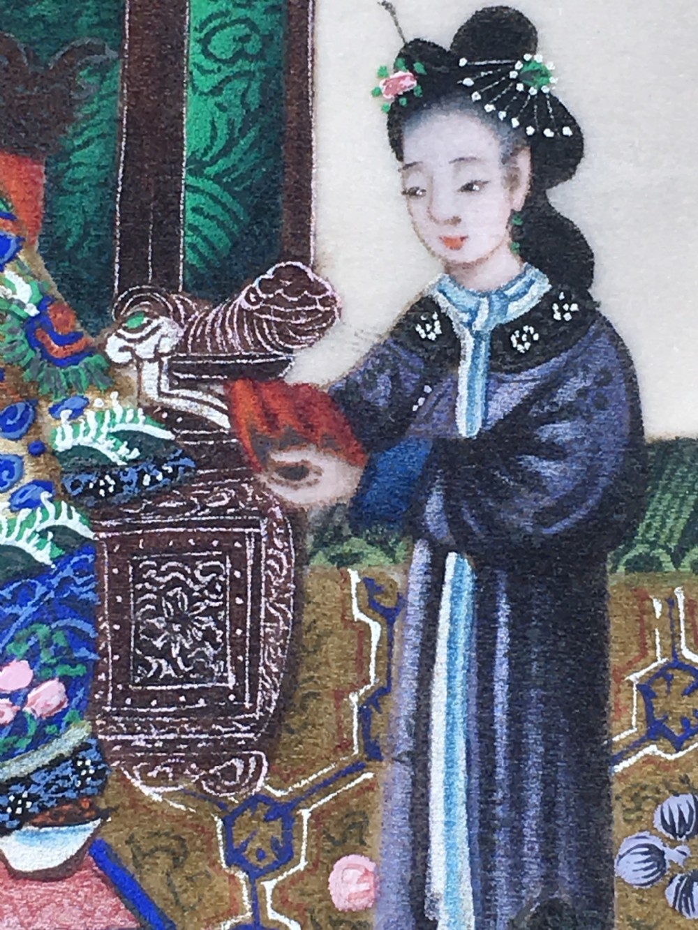 A Chinese  painting on pith paper View V