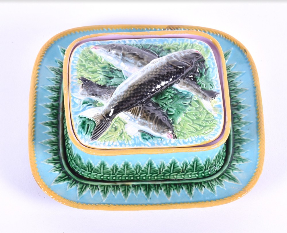 George Jones majolica sardine dish 