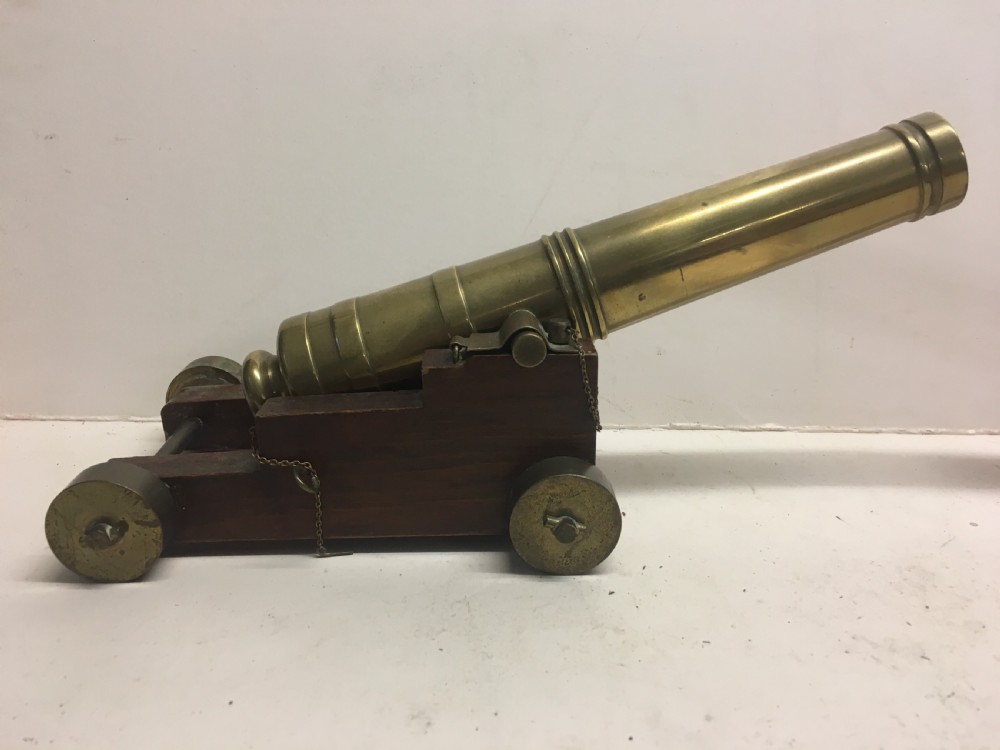 A pair of Desktop model brass cannons  View IV