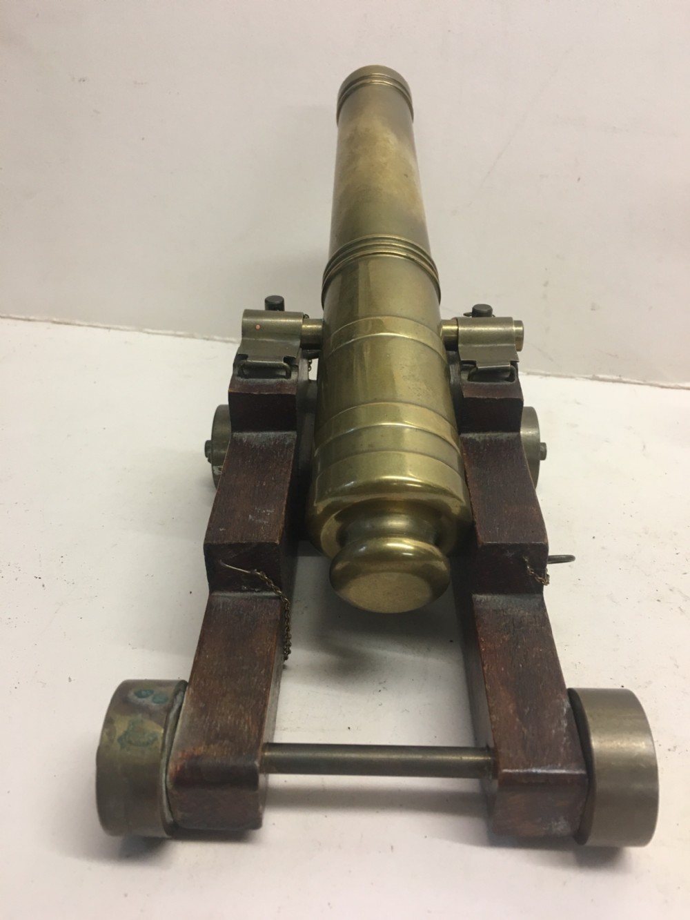 A pair of Desktop model brass cannons  View V