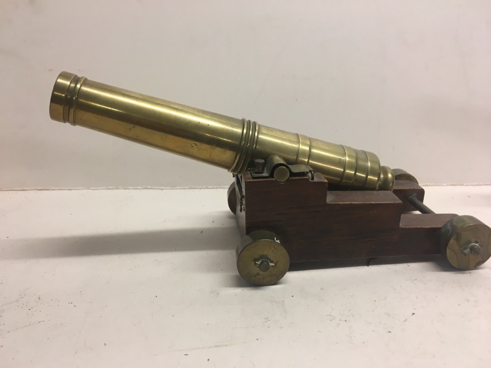 A pair of Desktop model brass cannons  View VI