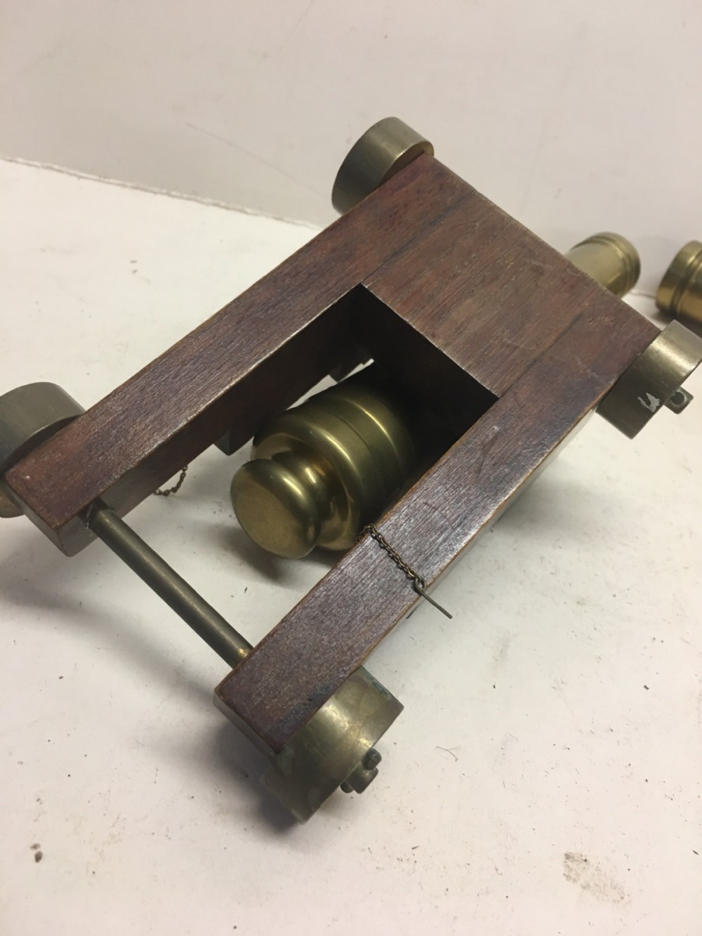 A pair of Desktop model brass cannons  View XII