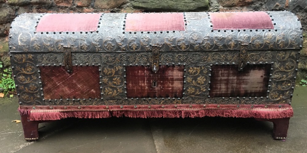 C18th Spanish dome topped box