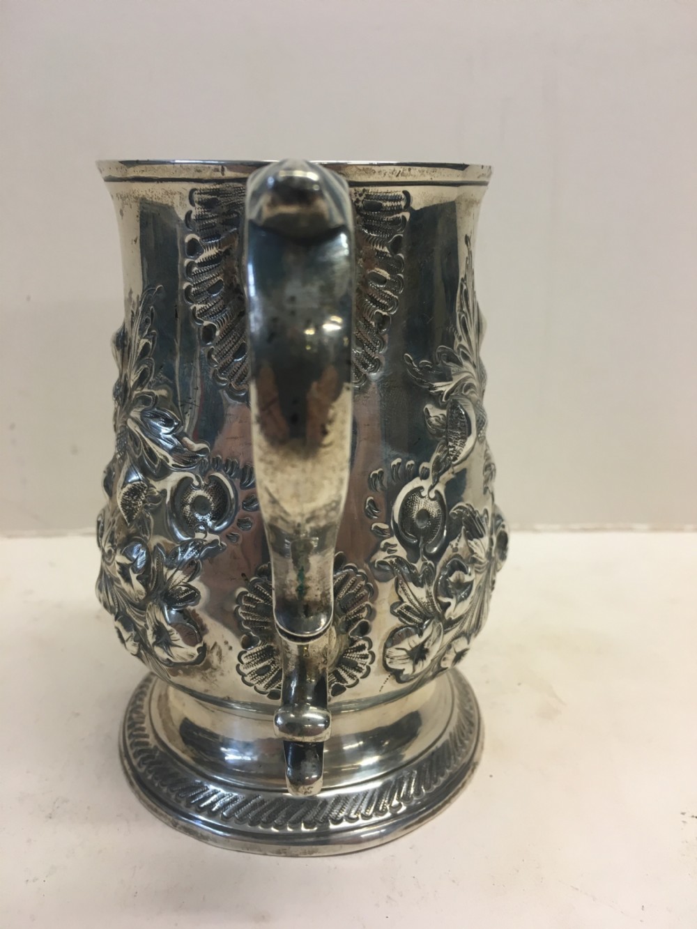 Silver hall marked tankard with inscription of Bristol interest  View II